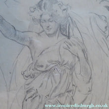 Load image into Gallery viewer, Victorian Pencil Life Study Drapery Study by Sir Bernard Partridge
