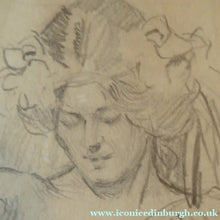 Load image into Gallery viewer, Victorian Pencil Life Study Drapery Study by Sir Bernard Partridge
