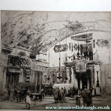 Load image into Gallery viewer, LISTED ARTIST: William Walcot (1874 - 1943). Large Etching entitled "The Atrium to a House of a Patrician, Rome". Signed in Pencil
