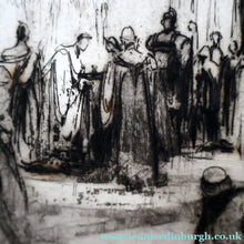 Load image into Gallery viewer, LISTED ARTIST: William Walcot (1874 - 1943). Large Etching entitled "The Atrium to a House of a Patrician, Rome". Signed in Pencil
