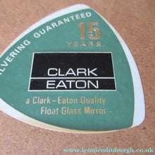 Load image into Gallery viewer, Vintage 1960s 1970s Teak Wall Mirror Clark Eaton Label Large

