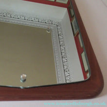 Load image into Gallery viewer, Vintage 1960s 1970s Teak Wall Mirror Clark Eaton Label Large
