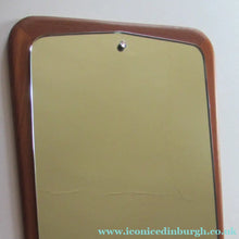 Load image into Gallery viewer, Vintage 1960s 1970s Teak Wall Mirror Clark Eaton Label Large
