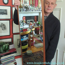 Load image into Gallery viewer, Vintage 1960s 1970s Teak Wall Mirror Clark Eaton Label Large
