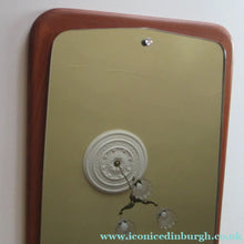 Load image into Gallery viewer, Vintage 1960s 1970s Teak Wall Mirror Clark Eaton Label Large
