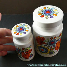 Load image into Gallery viewer, 1960s Lord Nelson Gaytime Pottery. Sugar Shaker and Salt Pot
