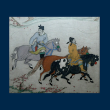 Load image into Gallery viewer, 1930s ORIGINAL Hand Coloured Drypoint by Elyse Ashe Lord. Chinese Warriors on Horseback. Pencil Signed
