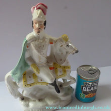 Load image into Gallery viewer, LOUIS NAPOLEON on Horseback. Rarer 19th Century ANTIQUE Staffordshire Figurine 1850s
