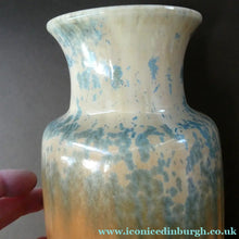 Load image into Gallery viewer, Lovely 1930s RUSKIN POTTERY Large Vase with Crystalline Glazes. 9 3/4 inches in height
