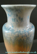 Load image into Gallery viewer, Lovely 1930s RUSKIN POTTERY Large Vase with Crystalline Glazes. 9 3/4 inches in height
