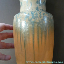 Load image into Gallery viewer, Lovely 1930s RUSKIN POTTERY Large Vase with Crystalline Glazes. 9 3/4 inches in height
