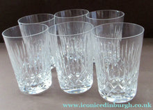 Load image into Gallery viewer, Lovely Set of SIX Vintage 1950s EDINBURGH CRYSTAL High Ball or Whisky Tumblers: APPIN PATTERN - VINTAGE CRYSTAL GLASSES
