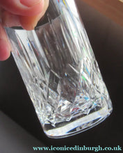 Load image into Gallery viewer, Set of Six Tall Vintage Edinburgh Crystal Whisky Glasses 1950s Appin Pattern
