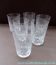 Load image into Gallery viewer, Set of Six Tall Vintage Edinburgh Crystal Whisky Glasses 1950s Appin Pattern
