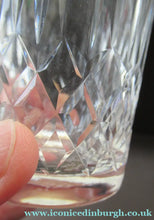 Load image into Gallery viewer, Set of Six Tall Vintage Edinburgh Crystal Whisky Glasses 1950s Appin Pattern
