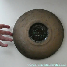 Load image into Gallery viewer,  Vintage 1960s STUDIO POTTERY Shallow Pottery Bowl; Possibly Scandinavian. Signed HS / 1963
