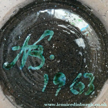 Load image into Gallery viewer,  Vintage 1960s STUDIO POTTERY Shallow Pottery Bowl; Possibly Scandinavian. Signed HS / 1963
