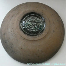 Load image into Gallery viewer,  Vintage 1960s STUDIO POTTERY Shallow Pottery Bowl; Possibly Scandinavian. Signed HS / 1963
