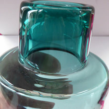 Load image into Gallery viewer, RARE 1950s DANISH Holmegaard Art Glass Bottle Shaped Vase by Per Lutken. Etched signature to the base. 11 inches

