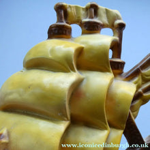Load image into Gallery viewer, Art Deco Pottery Wall Plaque 1930s. Galleon or Sailing Ship Design
