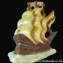 Load image into Gallery viewer, Art Deco Pottery Wall Plaque 1930s. Galleon or Sailing Ship Design
