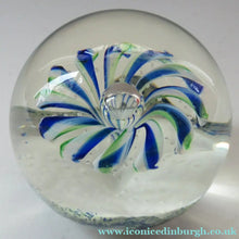 Load image into Gallery viewer, 1990s Scottish Magnum Size Paperweight. Harlequin SELKIRK GLASS
