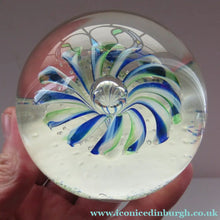 Load image into Gallery viewer, 1990s Scottish Magnum Size Paperweight. Harlequin SELKIRK GLASS
