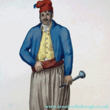 Load image into Gallery viewer, MALTESE ART. Early 19th Century Watercolour Costume Studies by Vincenzo Feneck. A Gentleman from Corfu
