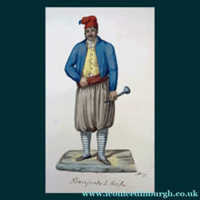 Load image into Gallery viewer, MALTESE ART. Early 19th Century Watercolour Costume Studies by Vincenzo Feneck. A Gentleman from Corfu
