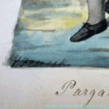 Load image into Gallery viewer, MALTESE ART. Early 19th Century Watercolour Costume Studies by Vincenzo Feneck. Algerian Gentleman with Long Pipe
