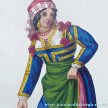 Load image into Gallery viewer, MALTESE ART. Early 19th Century Watercolour Costume Studies by Vincenzo Feneck.  Neapolitan Lady Carrying a Pail of Water
