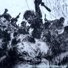 Load image into Gallery viewer, MARINE ART. Arthur Briscoe (1873 - 1943). Etching entitled: The Fight. Signed and dated  1936
