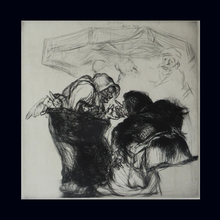 Load image into Gallery viewer, ORIGINAL 1920s Etching &amp; Drypoint by EDMUND BLAMPIED (1886 - 1966). The Market Argument. Signed in ink
