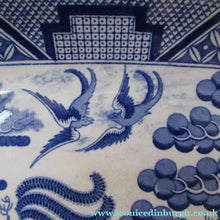 Load image into Gallery viewer, 1880s Victorian Huge Ironstone Staffordshire Pottery Willow Pattern Serving Platter
