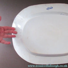 Load image into Gallery viewer, 1880s Victorian Huge Ironstone Staffordshire Pottery Willow Pattern Serving Platter
