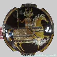 Load image into Gallery viewer, 1960s Art Pottery Bowl Prince on Horseback. Signed Salter Saltar 1966
