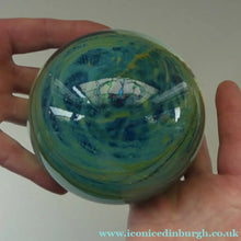 Load image into Gallery viewer, MASSIVE 1970s Mdina Glass Paperweight. XL Vintage Sea and Sand MAGNUM SIZE Weight
