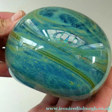 Load image into Gallery viewer, MASSIVE 1970s Mdina Glass Paperweight. XL Vintage Sea and Sand MAGNUM SIZE Weight
