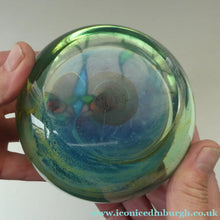 Load image into Gallery viewer, MASSIVE 1970s Mdina Glass Paperweight. XL Vintage Sea and Sand MAGNUM SIZE Weight
