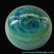 Load image into Gallery viewer, MASSIVE 1970s Mdina Glass Paperweight. XL Vintage Sea and Sand MAGNUM SIZE Weight
