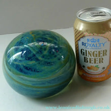 Load image into Gallery viewer, MASSIVE 1970s Mdina Glass Paperweight. XL Vintage Sea and Sand MAGNUM SIZE Weight
