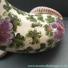 Load image into Gallery viewer, MASSIVE Mid-Century Italian Pottery Hound Dog Decorated with Hand-Painted Flowers. Height 18 inches
