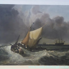 Load image into Gallery viewer, Antique 1830s Hand Coloured Engraving Burnet after Turner The Bridgewater Seapiece
