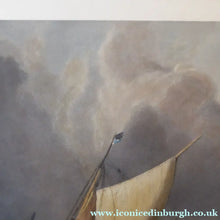 Load image into Gallery viewer, Antique 1830s Hand Coloured Engraving Burnet after Turner The Bridgewater Seapiece
