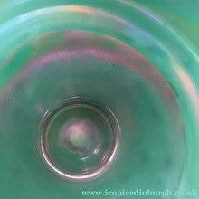 Load image into Gallery viewer, MASSIVE: Stunning 1980s SIGNED John Ditchfield Aqua Green Squat Vase / Bowl with Millefiori Canes. 7 3/4 inches
