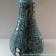 Load image into Gallery viewer, Vintage 1960s West German BRUSTALIST Bottle Vase. Uberlacker Ceramics / U-keramik
