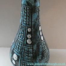 Load image into Gallery viewer, Vintage 1960s West German BRUSTALIST Bottle Vase. Uberlacker Ceramics / U-keramik
