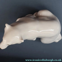 Load image into Gallery viewer, Vintage Russian / LOMONOSOV Imperial Porcelain Factory White POLAR Bear. Height 10 1/2 inches 
