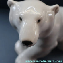 Load image into Gallery viewer, Vintage Russian / LOMONOSOV Imperial Porcelain Factory White POLAR Bear. Height 10 1/2 inches 

