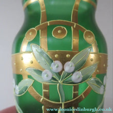 Load image into Gallery viewer, Antique 1905 Art Nouveau Bohemian Gold Enamel Pair of Vases. In the manner of Josef Anton Riedel
